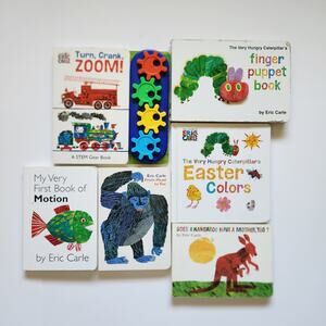 Rare Lot x6 Eric Carle Hungry Caterpillar Hardcover Board Book Babies & Toddlers